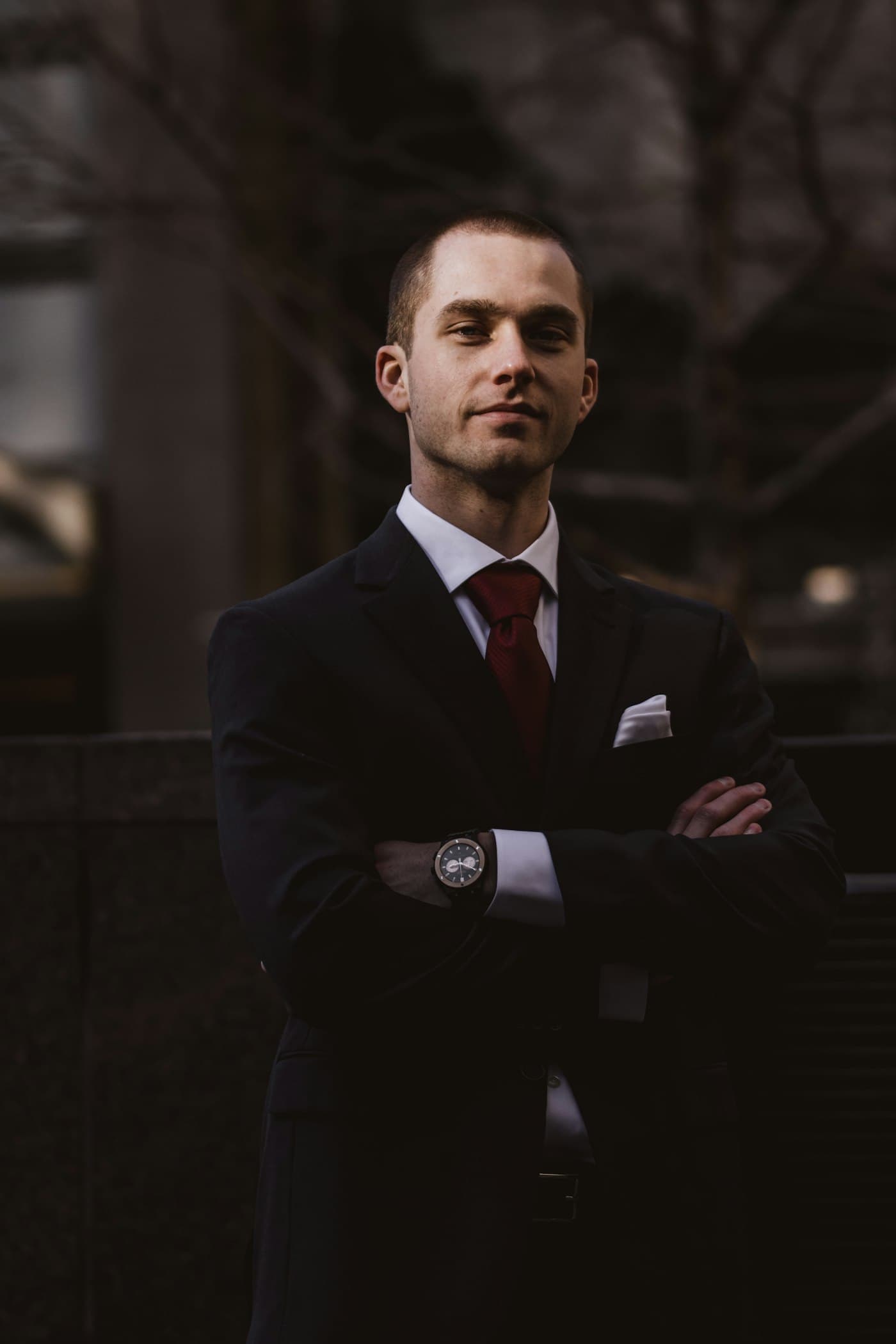 Portrait of a man against a plain background